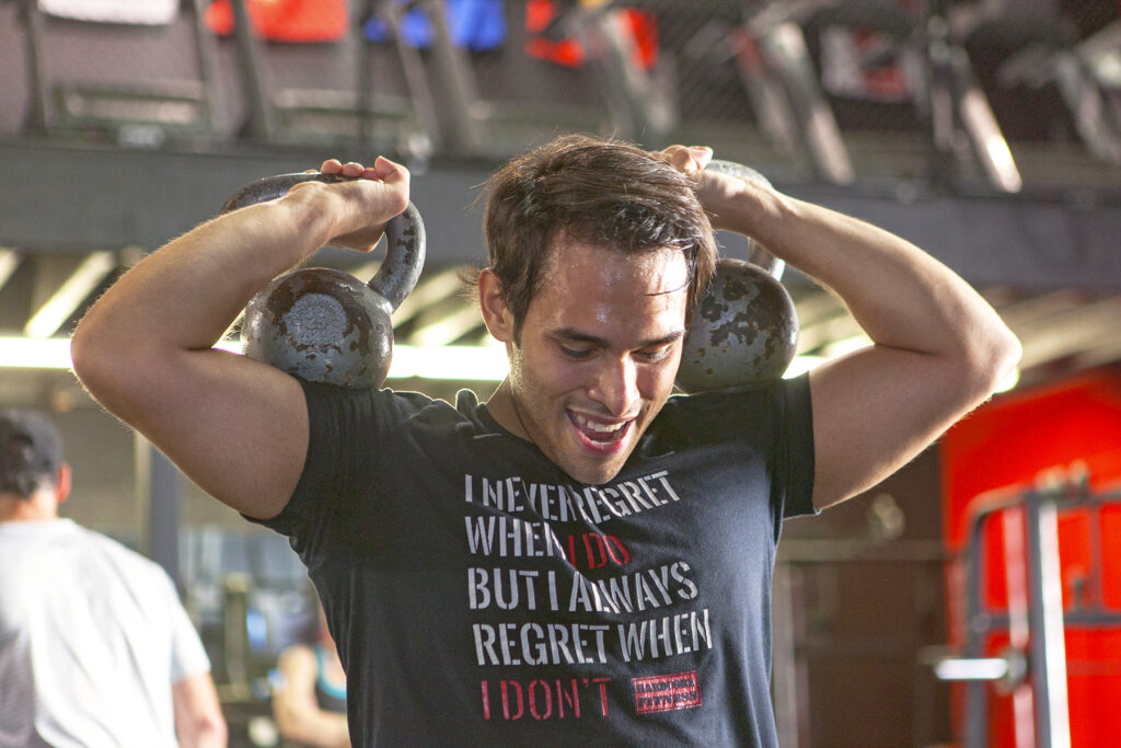 Weight training session focused on strength and conditioning at Hardcore Fitness Boot Camp